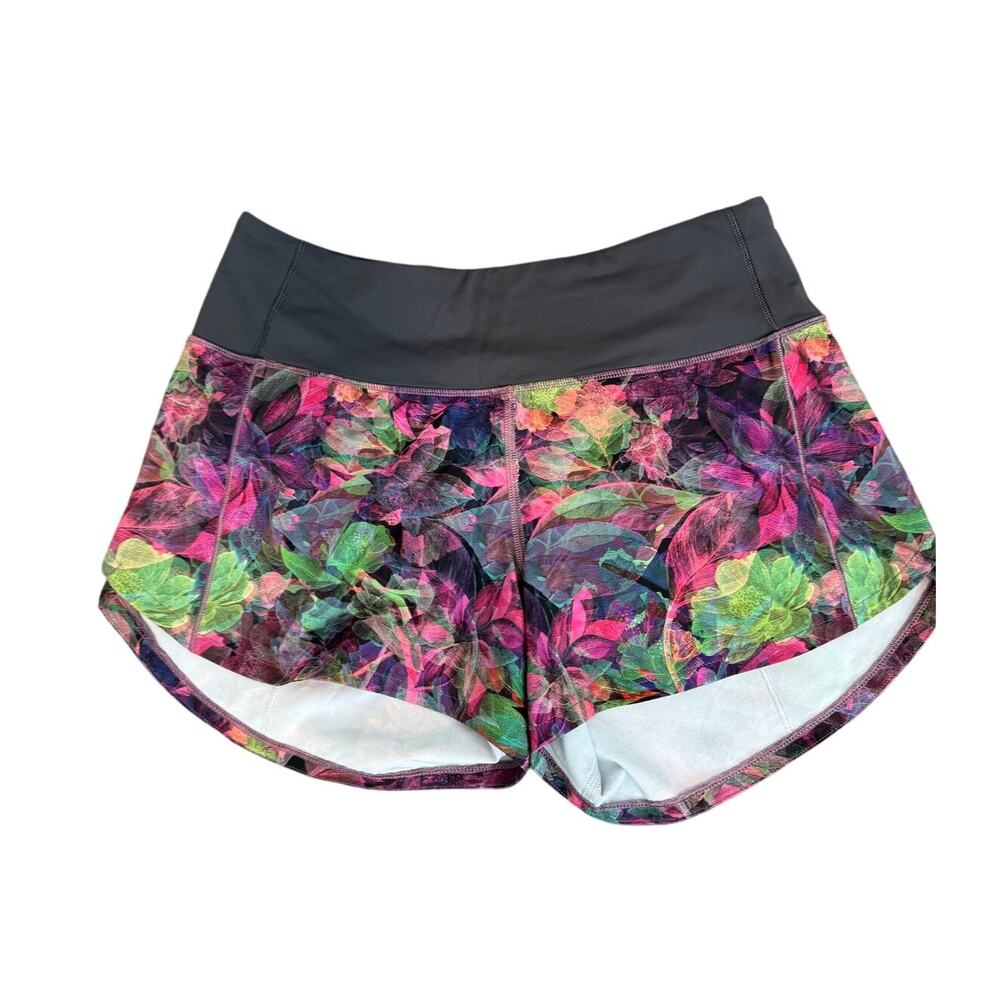 Lululemon Speed Short Floral Print Running Shorts